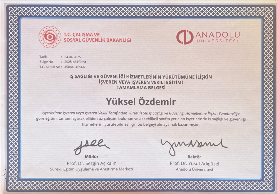 ISG Sertifikası